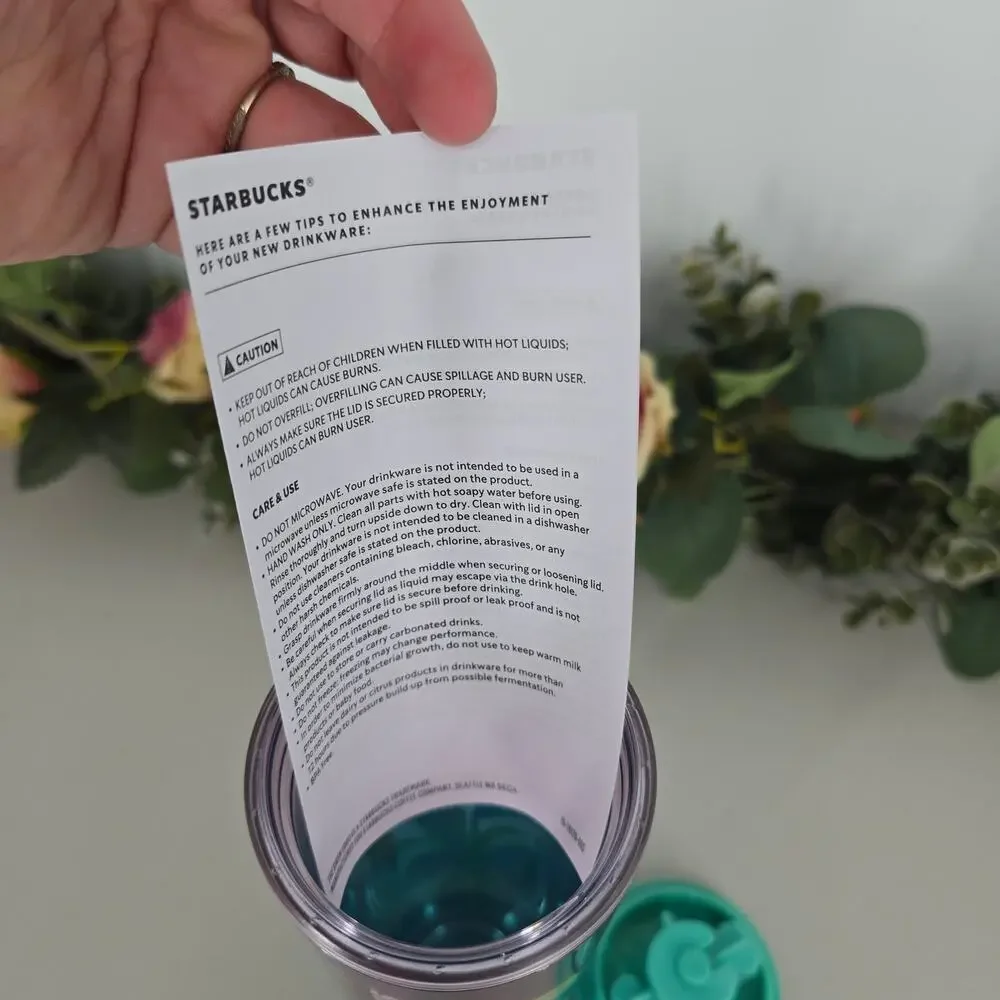 Starbucks 2025 Purple Blue Easter Floral Bouquet Ombre Bottle Tumbler NWT